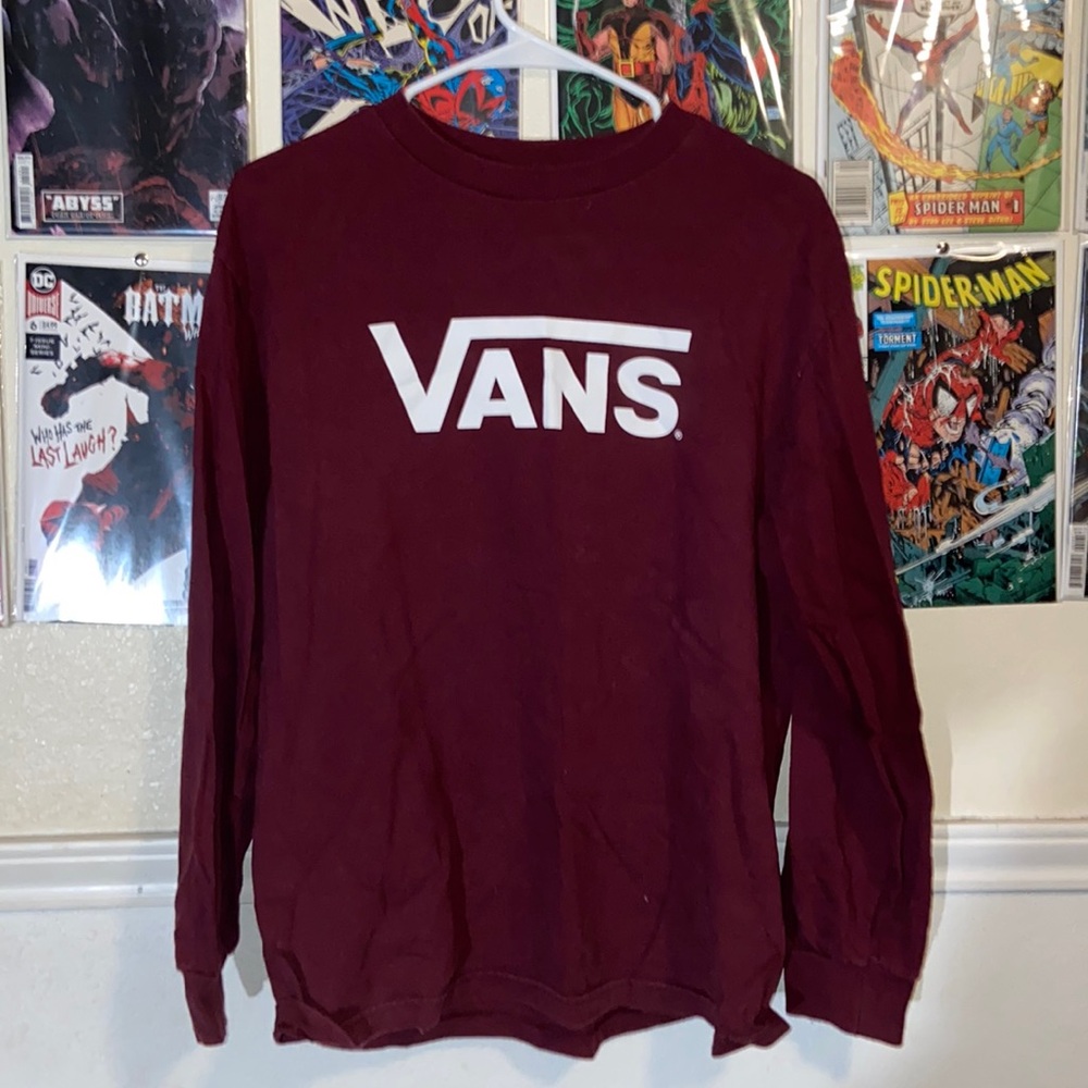 Maroon Vans Long-Sleeve